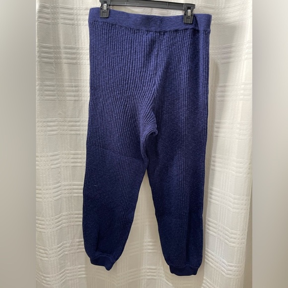 Free People beach sweater knit blue joggers - Picture 2 of 13